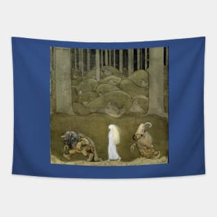 The Princess and the Trolls - John Bauer Tapestry