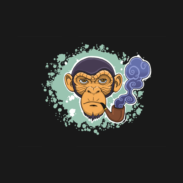 Smoking Chimp by Jspirit