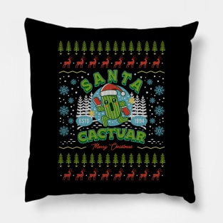 Santa Cactuar Ugly Sweater Pillow