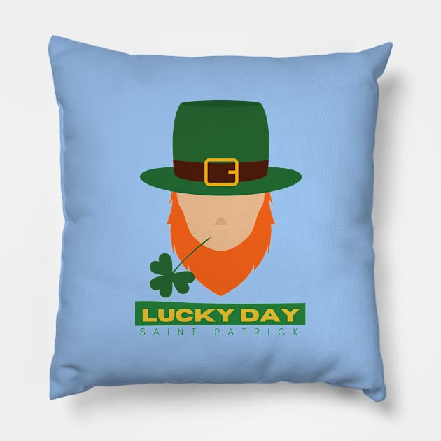 Saint Patrick Day Pillow by François Belchior