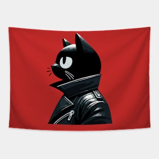 Black Cool Cat Tapestry