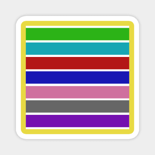 Colorful Fandom Stripes Color Magnet