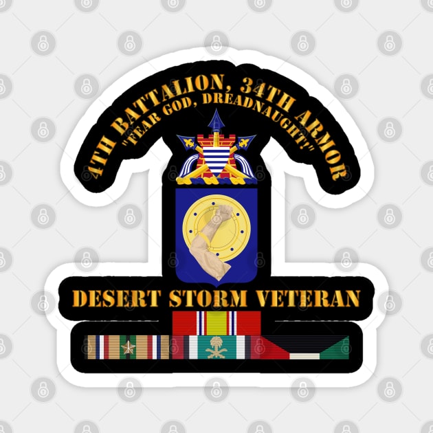 4th Bn, 34th Armor - Desert Storm Veteran Magnet by twix123844