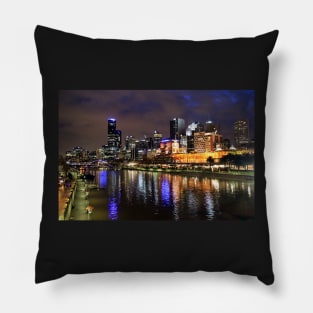 Melbourne at night Pillow