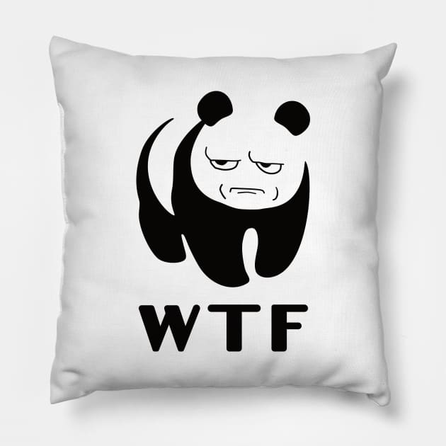 Hangry Panda - WTF Where's The Food (or Forest) Pillow by narmidude