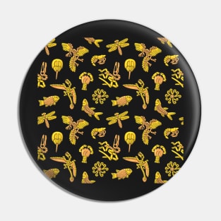 Solnhoffen Limestone Fossils Pattern Pin