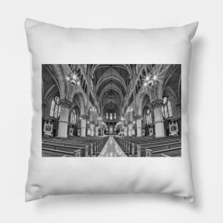 Cathedral Basilica of the Sacred Heart 1 B+W Pillow