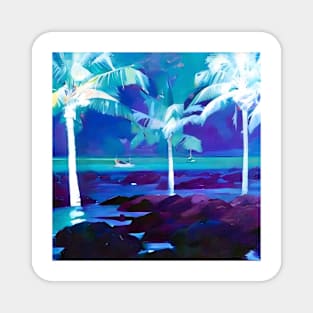 White Palms at the Beach Magnet