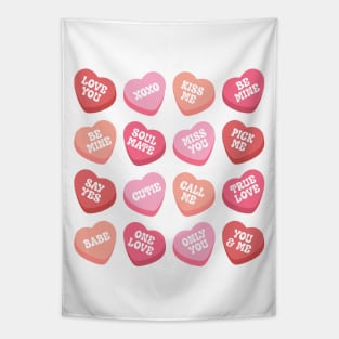 Retro heart candy I love You Tapestry