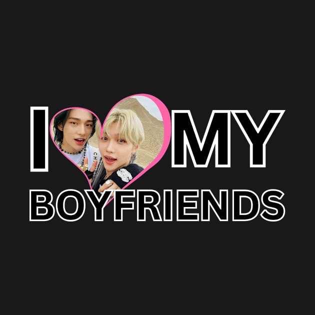 Kpop Ateez Stay I Love My Boyfriends Hyunjin and Felix Heart by StarBunnyDesigns