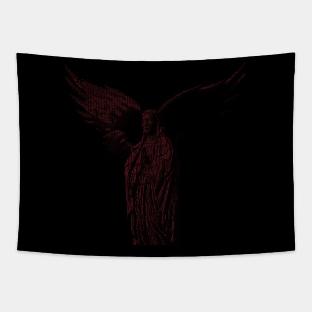 ASCii Sancta Maria (Red) Tapestry by McNerdic