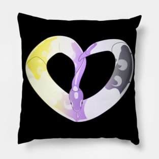 Ball Python Heart (NB Pride Design) Pillow