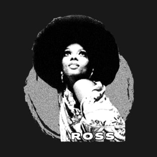 Diana Ross \ Vintage Black White T-Shirt