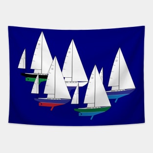 Hinckley Bermuda 40 Yawl Sailboats Racing Tapestry