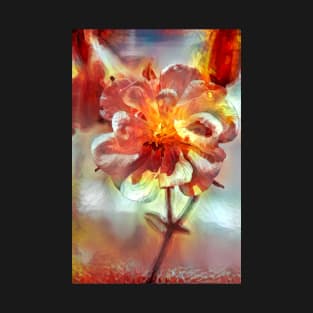 Fire Dream Columbine Flower T-Shirt