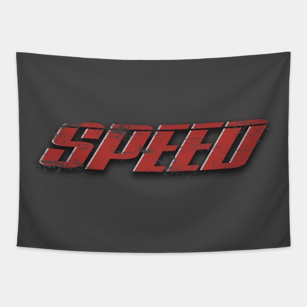 Speed – Logo (aged and weathered) Tapestry by GraphicGibbon