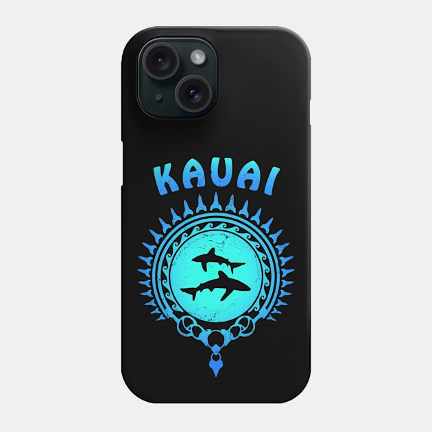 Kauai Oceanic Whitetip Sharks Phone Case by NicGrayTees