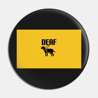 Deaf Dog pet bandana Pin