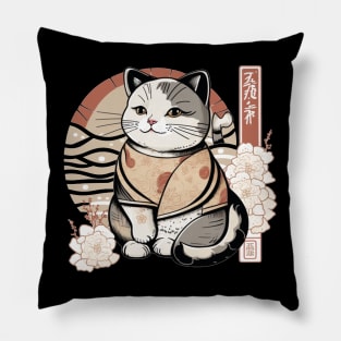 Edo Cat floral Pillow