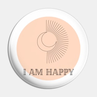 Affirmation Collection - I Am Happy (Orange) Pin