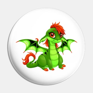 Baby dragon with cute eye Pin