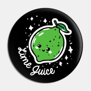 Lime Juice Kawaii Bartender Retro Pin