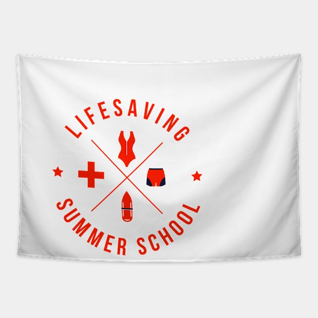 Baywatch Lifesaving Summer School Tapestry by Rebus28