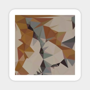 Cornsilk Brown Abstract Low Polygon Background Magnet