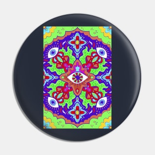 Trippy Hippie Groovy Pattern for iPhone or stickers design Pin