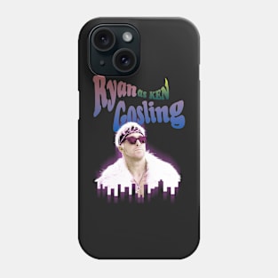 Barbie movie 2023 Ryan Gosling as Ken graphic illustration design by ironpalette Phone Case