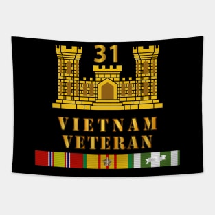 31st Engineer Battalion - ENG Branch - Vietnam Vet w VN SVC Tapestry