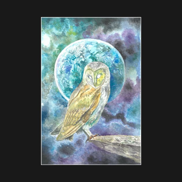 Owl and Moon by Laz