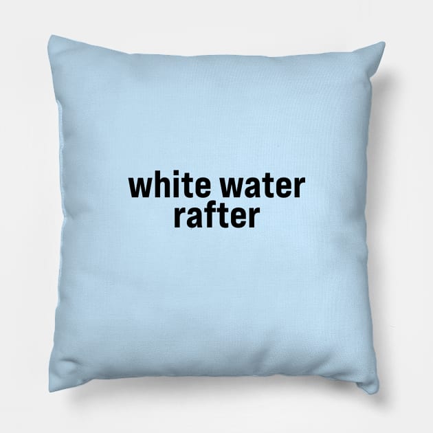 White Water Rafter Pillow by ElizAlahverdianDesigns