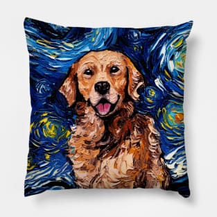 Dark Coat Golden Retriever Night Pillow