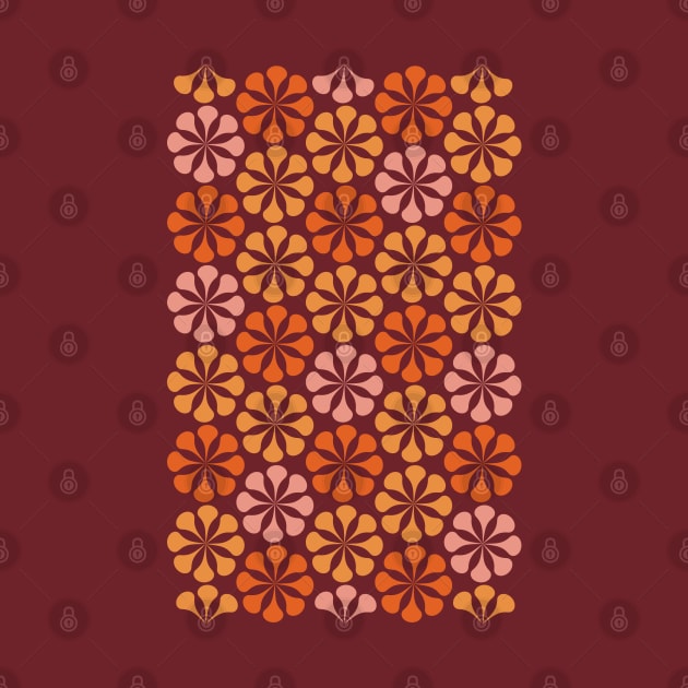 Mod flower pattern (pink and orange) by lents