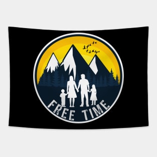 Hiking free time Tapestry