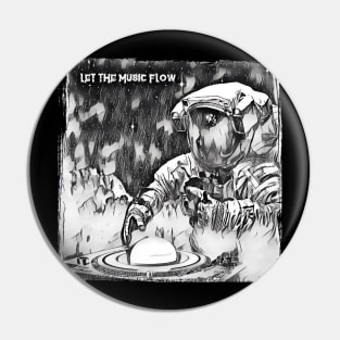 cosmonaut dj set Pin