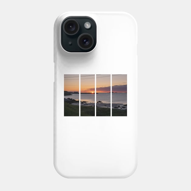 Wonderful landscapes in Norway. Nordland. Beautiful scenery of a sunset with midnight sun on the sea on the Lofoten Islands. Summer sunny day Phone Case by fabbroni-art