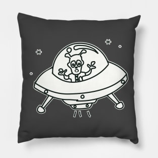 an extraterrestrial craft with its passengers Pillow