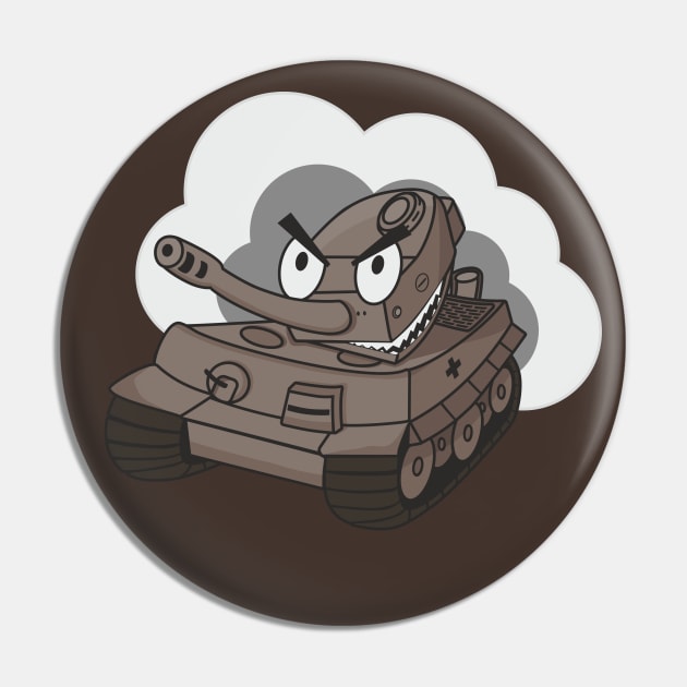 Cartoon German tank Panzer 6 " Tiger" Pin by FAawRay