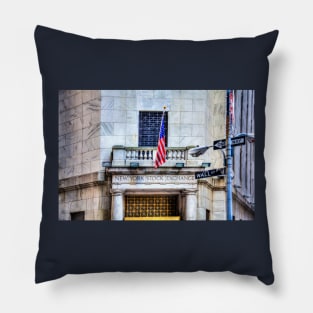 New York Stock Exchange, Wall Street, NYC Pillow