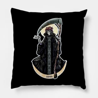 Lady death / Santa Muerte White stroke por sirako Pillow