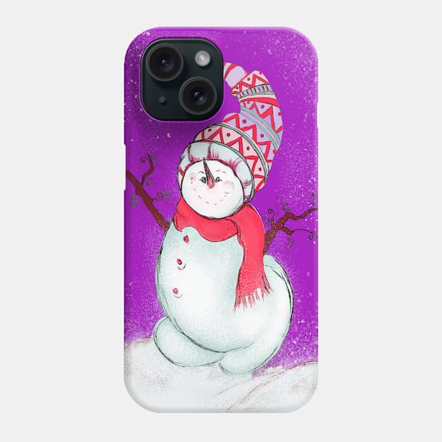 Snowman Phone Case by Virginia Picón