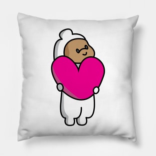simple cute couple animation big love boy's side Pillow