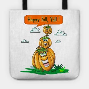 Pumpkins Pumpkins Pumpkins Happy fall yall Halloween and Thanksgiving Gift Tote