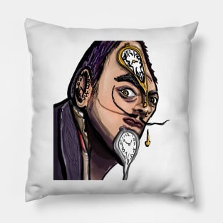 Dali melting face Pillow