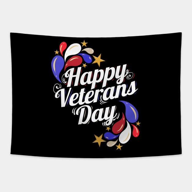 Logo For A Happy Veterans Day Tapestry by SinBle