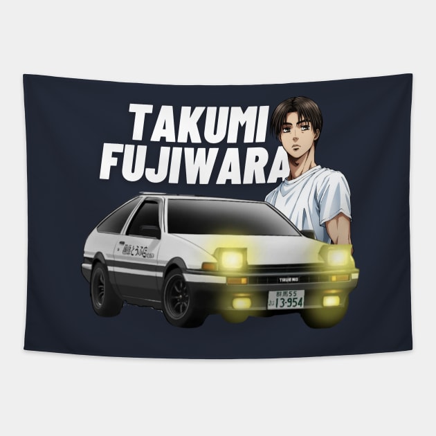 Takumi Fujiwara Initial d Tapestry by MOTOSHIFT