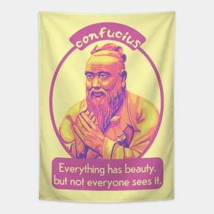 Confucius Portrait and Quote Tapestry