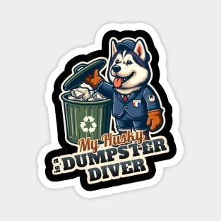 Husky Trashman Magnet